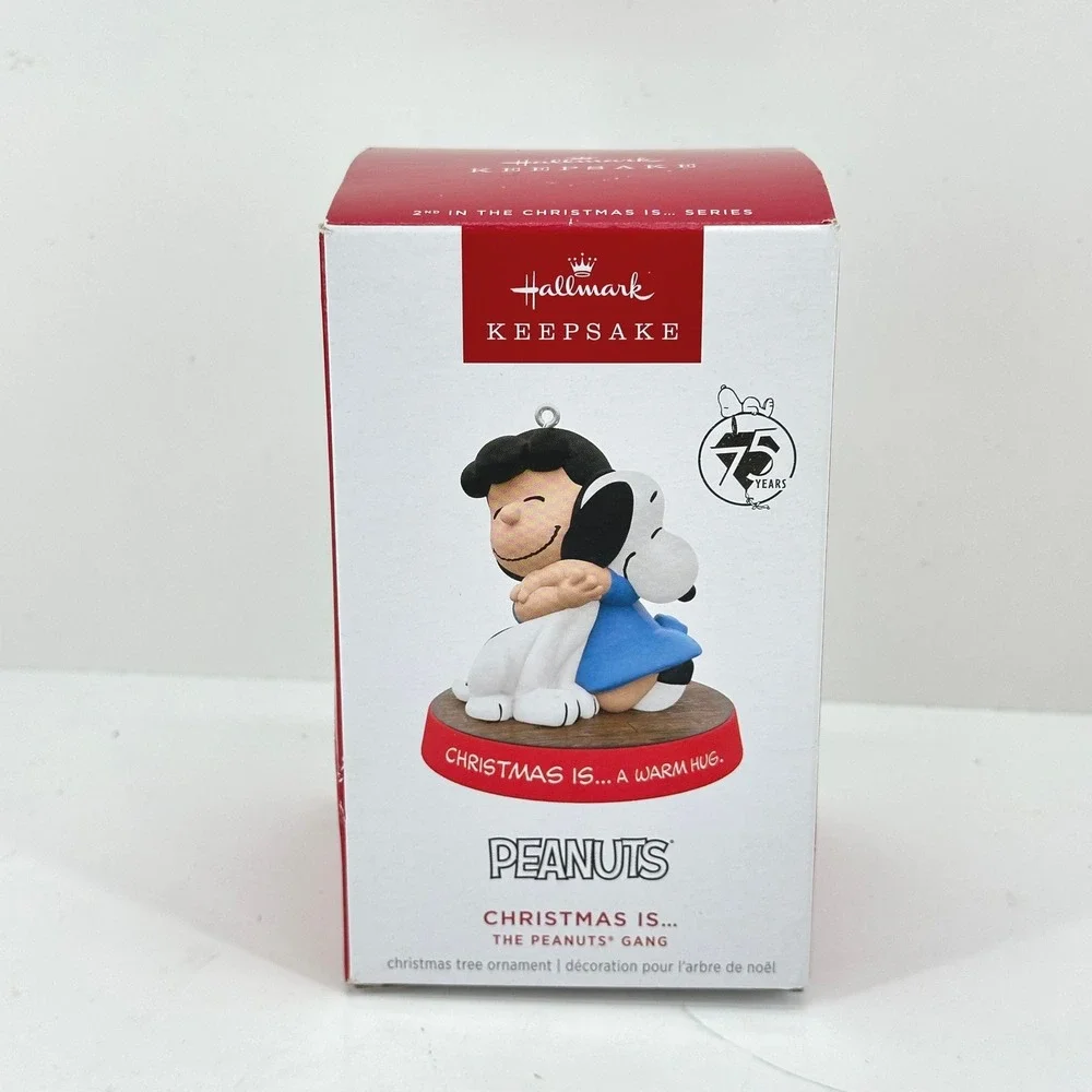 Hallmark Ornament Peanuts Christmas Is A Warm Hug 2025 Lucy Snoopy 75 Years NEW